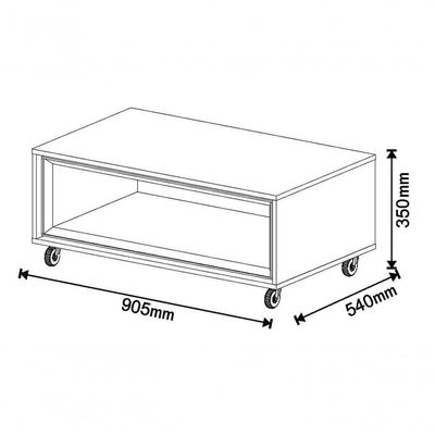 Mesa De Centro ópera Branco Acetinado - Imcal Móveis