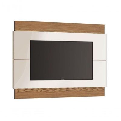 Painel Para Tv Classic 1.8 Off White Com Freijó - Imcal Móveis