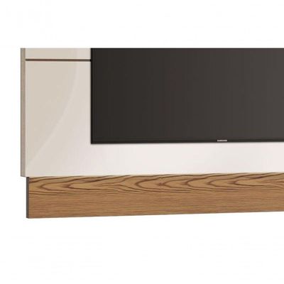 Painel Para Tv Classic 1.8 Off White Com Freijó - Imcal Móveis
