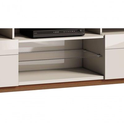 Rack Classic +2g 2.2 Off White Com Freijó - Imcal Móveis