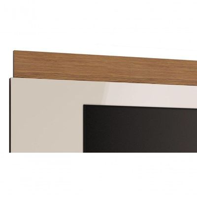 Painel Para Tv Classic 1.4 Off White Com Freijó - Imcal Móveis