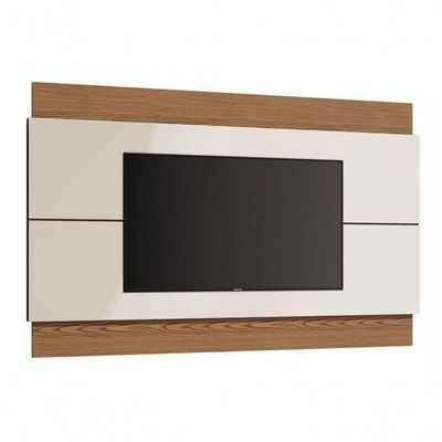Painel Para Tv Classic 1.4 Off White Com Freijó - Imcal Móveis