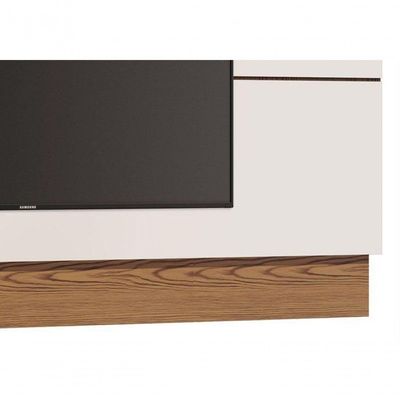 Painel Para Tv Classic 1.4 Off White Com Freijó - Imcal Móveis