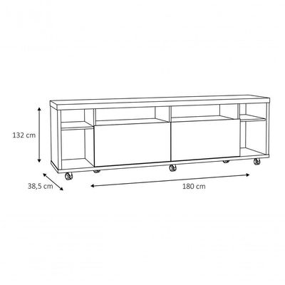 Rack Para Tv Arizona 1.8 1p Branco Brilho - Moveisaqui