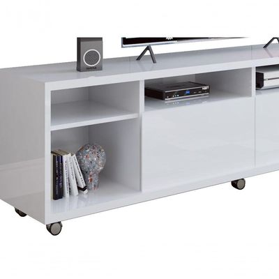 Rack Para Tv Arizona 1.8 1p Branco Brilho - Moveisaqui