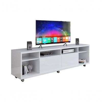 Rack Para Tv Arizona 1.8 1p Branco Brilho - Moveisaqui