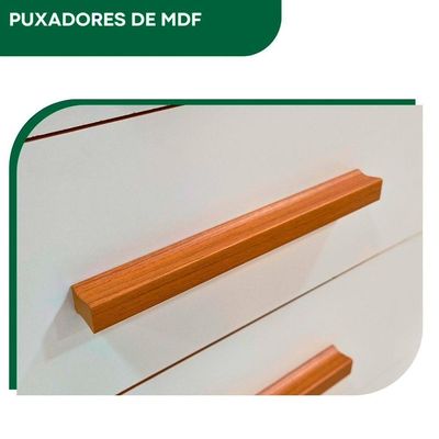 Comoda 2 Portas 4 Gavetas Para Quarto Elegance Freijo Off White - Batrol