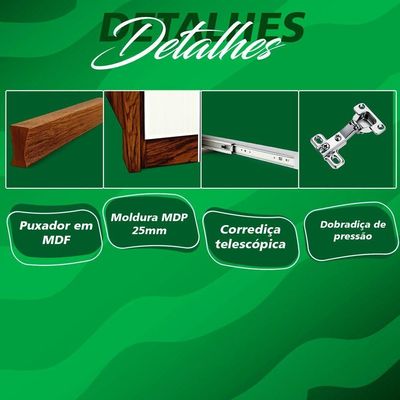 Comoda 2 Portas 4 Gavetas Para Quarto Elegance Freijo Off White - Batrol