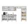 Armário Cozinha Modulada Completa 298cm Pequim Top Multimóveis Mp3770 Branco-lacca Fumê