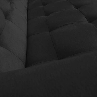 Sofá 3 Lugares Arezzo Suede Preto