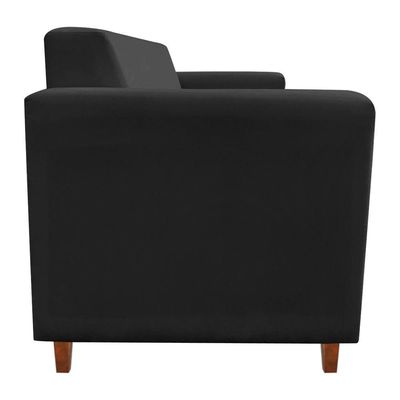 Sofá 3 Lugares Arezzo Suede Preto