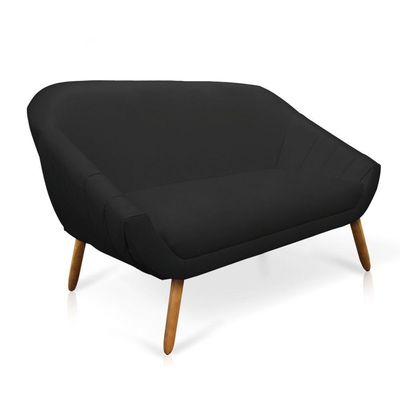 Kit 01 Namoradeira 02 Lugares E 02 Poltronas Giovana Corino Preto Castanho
