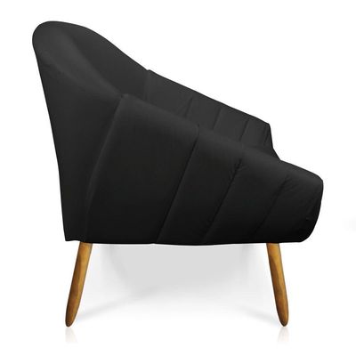 Kit 01 Namoradeira 02 Lugares E 02 Poltronas Giovana Corino Preto Castanho