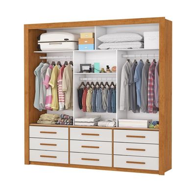 Guarda Roupa Espelho 3 Portas 9 Gavetas Imperium -grand Line