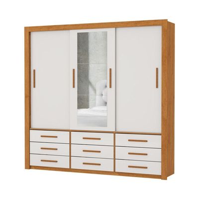 Guarda Roupa Espelho 3 Portas 9 Gavetas Imperium -grand Line