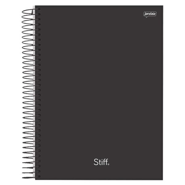 Caderno Universitário Espiral CD 80F Stiff Preto 7720677 - Jandaia