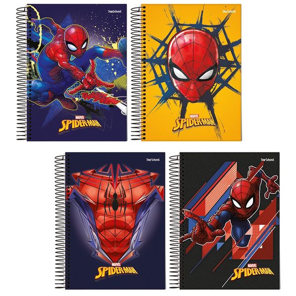 Caderno 1/4 Espiral Spider 80F Starschool São Domingos - Item Sortido Caderno 1/4 Espiral Spider 80F Starschool São Domingos - Item Sortido