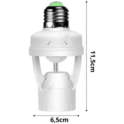 Sensor De Presença Com Fotocélula Bivolt 360°