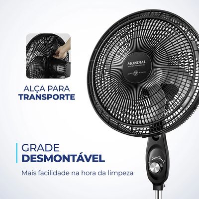 Ventilador de Coluna Mondial Super Power 6 Pás VSP-40C-NB - 40cm 220V