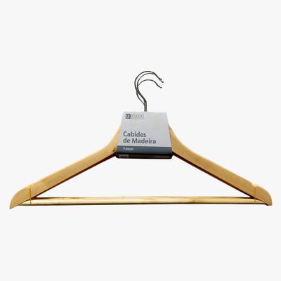 Conjunto 3 Cabides de Madeira Native Cazza
