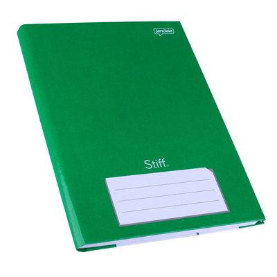 Caderno Jandaia Brochura Capa Dura 1/4 Verde 96 Folhas