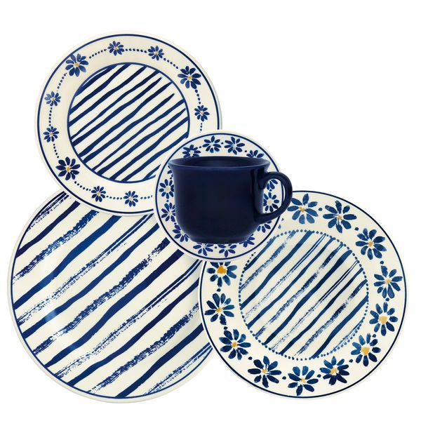 Aparelho de Jantar Chá 20 peças Donna Margaridas Aparelho de Jantar Chá 20 peças Donna Margaridas