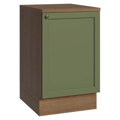 Balcão De Cozinha 50cm 1 Porta Rustic/verde Vik Madesa Rustic/verde