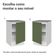 Balcão De Cozinha 50cm 1 Porta Branco/verde Vik Madesa Branco/verde