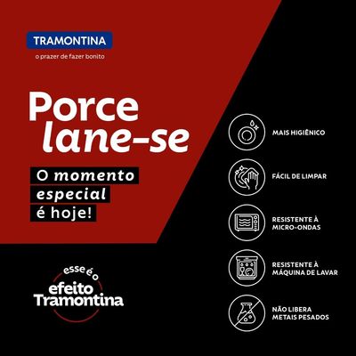Prato Raso Tramontina Churrasco Classic em Porcelana Decorada 28 cm