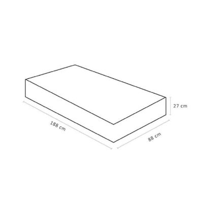 Colchão Elegant Solteiro Nanolastic 88x188x27cm - 1041527852 - Ortobom