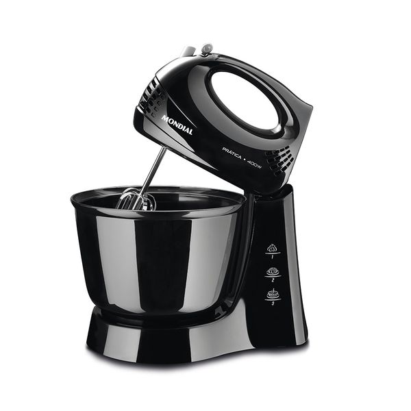 Batedeira Mondial Prática B-44-B Preta - 400W 110V Batedeira Mondial Prática B-44-B Preta - 400W 110V