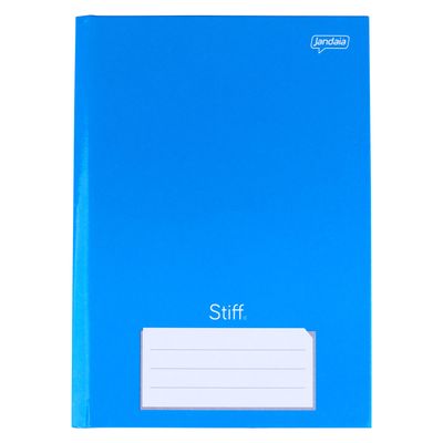 Caderno Jandaia Brochura Capa Dura 1/4 Azul 96 Folhas
