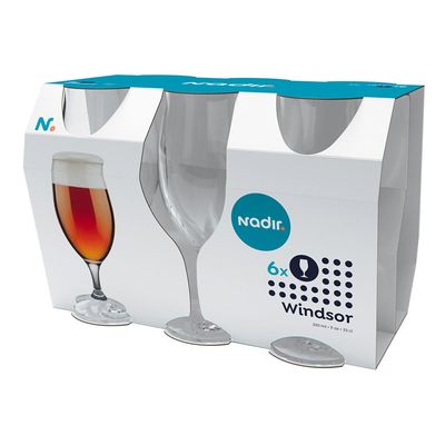 Jogo de 6 Taças Windsor Cerveja 330ml Nadir