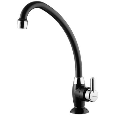 Torneira de Mesa Para Cozinha com Bica Móvel 1167 F31 Preto Cromado 7111067 Lorenzetti Torneira
