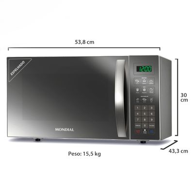 Micro-ondas Mondial MO-02-34-E 34 Litros Espelhado - 220V