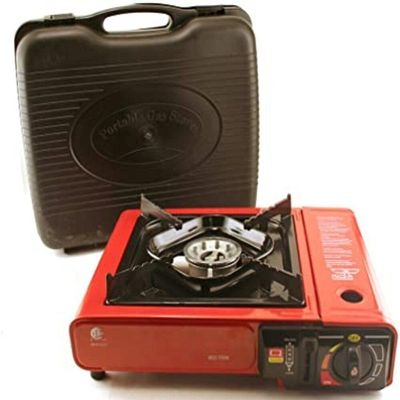 Fogão Portátil Automático Fogareiro A Gás Butano Para Camping Praia E Pesca Com Maleta