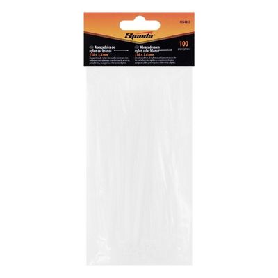 Abraçadeira Plástico 150x3,6mm 100pcs Branco Sparta