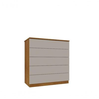 Cômoda 5 Gavetas - Premium-cinamomo-off White - Tcil Móveis