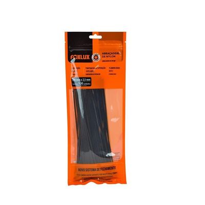 Abraçadeira De Nylon Foxlux 200mmx2.5mm Preto