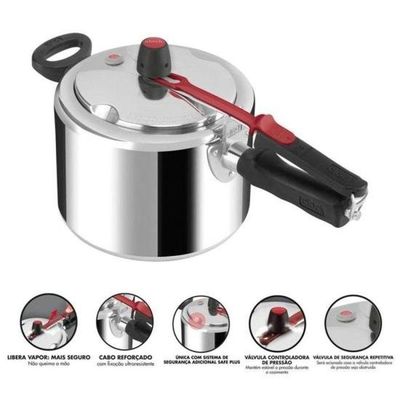 Panela De Pressão Clock Original Fechamento Interno 4,5l