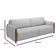 Conjunto Sofá 3 Lugares 223cm E Poltrona 98cm Amaranto M22 Veludo Cinza - Mpozenato