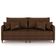 Sofá 4 Lugares Living 252cm Pé Madeira Zoe Sintético Marrom Z08 - Mpozenato