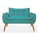 Sofá Opala Namoradeira Para Sala ? Balaqui Decor Cor:azul Turquesa