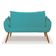Sofá Opala Namoradeira Para Sala ? Balaqui Decor Cor:azul Turquesa