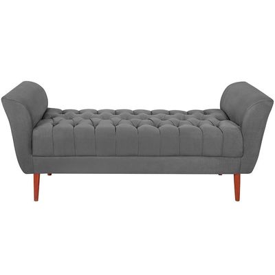 Recamier Grecia 150cm Suede Cinza Escuro Mpassos Cinza Escuro
