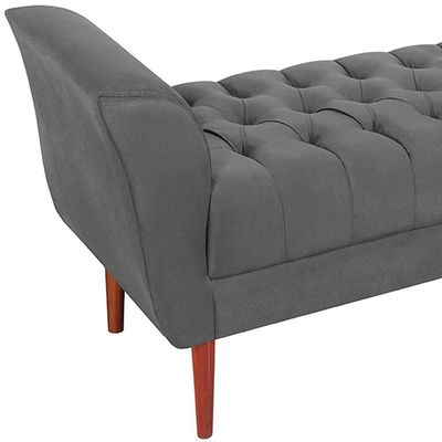 Recamier Grecia 150cm Suede Cinza Escuro Mpassos Cinza Escuro