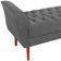 Recamier Grecia 150cm Suede Cinza Escuro Mpassos Cinza Escuro