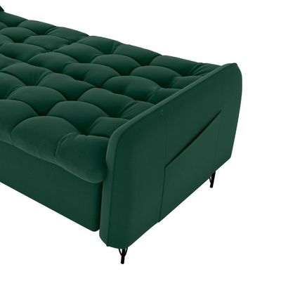 Sofa Cama 2 Lugares 200cm Pillar Veludo E402 Verde Milani Store Verde