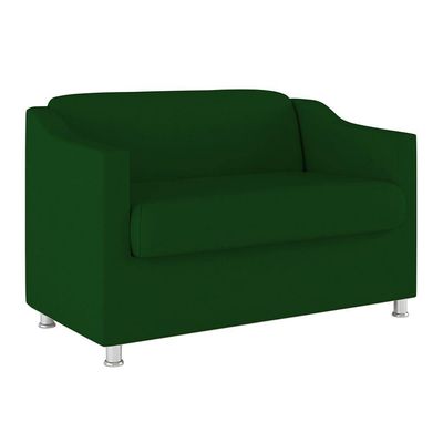 Sofá Namoradeira 2 Lugares Tilla Sala De Estar Balaqui Decor verde