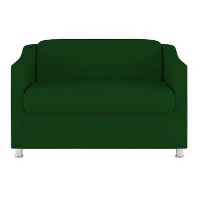 Sofá Namoradeira 2 Lugares Tilla Sala De Estar Balaqui Decor verde